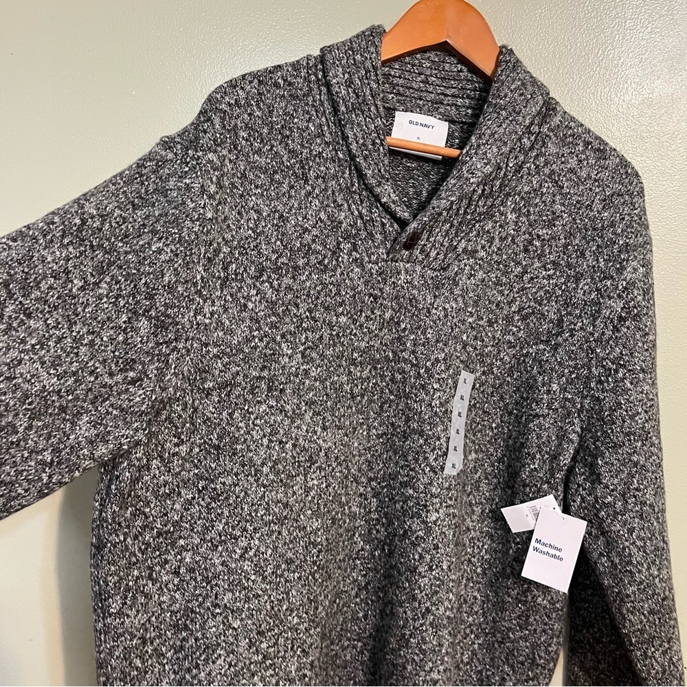 Old Mavy Men’s Cotton Gray Knit Thick Sweater Office Carrier Size XL NWT - Picture 3 of 11